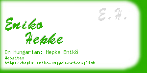eniko hepke business card